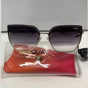 Quay Australia Sunglasses Womens Around The Way Gold Fade Brand New